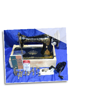 SINGER 115 SEWING MACHINE W/HANDCRANK IN BASE RARE SERVICED