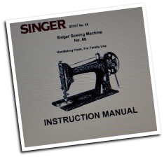 MANUAL SINGER 66 REDEYE TREADLE SEWING MACHINE