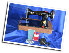 SINGER 15-90 SEWING MACHINE JULY 31ST 1946 W/HAND CRANK SERVICED READY TO SEW