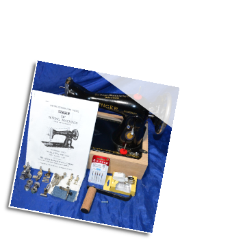 SINGER 15-90 HAND CRANK SEWING MACHINE SERVICED 1951 CENTENNIAL SINGER 15-90 HAND CRANK SEWING MACHINE SERVICED 1951 CENTENNIAL