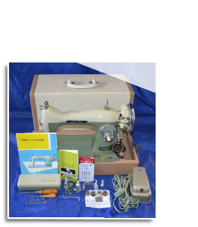 NEW HOME MODEL 170 2 TONE SEWING MACHINE SERVICED TEST SEWED NEW HOME MODEL 170 2 TONE SEWING MACHINE SERVICED TEST SEWED