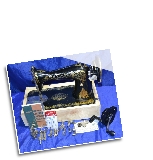 SINGER 115 SEWING MACHINE W/HANDCRANK IN BASE RARE SERVICED SINGER 115 SEWING MACHINE W/HANDCRANK IN BASE RARE SERVICED