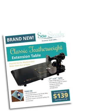 TABLE SINGER 221 FEATHERWEIGHT BLACK 18X23 TABLE SINGER 221 FEATHERWEIGHT BLACK 18X23