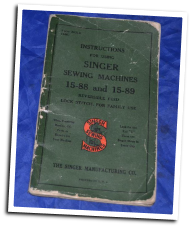 MANUAL COPY OF ORIGINAL SINGER 15-88 & 15-89 SEWING MACHINE
