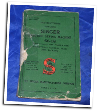 MANUAL COPY ORIGINAL VINTAGE SINGER 66-18 SEWING MACHINE