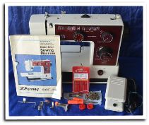JCPENNY 6930 ZIG-ZAG SEWING MACHINE SERVICED