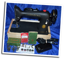 SINGER 66-16 SEWING MACHINE 1952 HAS REVERSE SERVICED SEW NICE STITCH FOR SALE